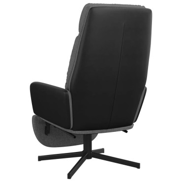 vidaXL Πολυθρόνα Relax Ανοιχτό Γκρι Υφασμάτινη με Υποπόδιο 70x77x98cm 1 τεμ.
