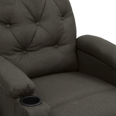 vidaXL Πολυθρόνα Μασάζ Ηλεκτρική Taupe Υφασμάτινη