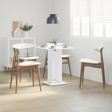 vidaXL Τραπέζι Bistro Λευκό 60x60x75cm Επεξ. Ξύλο 1 τεμ.