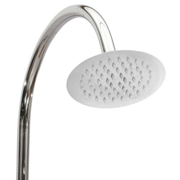 vidaXL Ντουζιέρα Κήπου 75 x 75 x 210 εκ. Μασίφ Ξύλο Teak