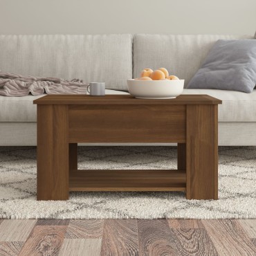vidaXL Τραπεζάκι Σαλονιού Καφέ Δρυς 79x49x41cm Επεξεργασμένο Ξύλο 1 τεμ.