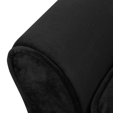 vidaXL Καναπές - Κρεβάτι Σκύλου Μαύρος 57 x 34 x 36 εκ. Βελουτέ