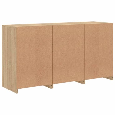 vidaXL Μπουφές με LED Sonoma Δρυς 123x37x67cm 1 τεμ.