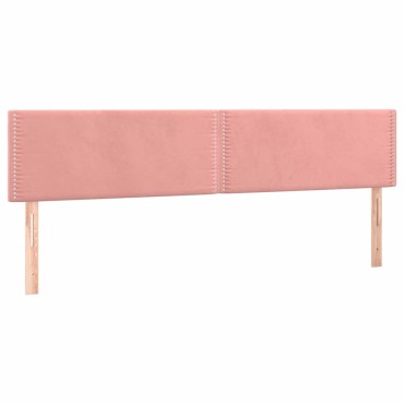 vidaXL Κρεβάτι Boxspring με Στρώμα Ροζ 120x190 εκ. Βελούδινο