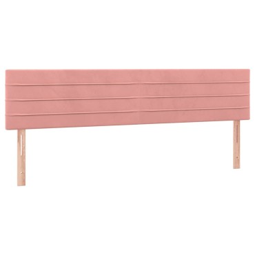 vidaXL Κρεβάτι Boxspring με Στρώμα Ροζ 120x190 εκ. Βελούδινο