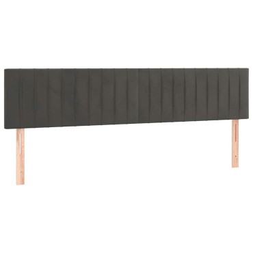 vidaXL Κρεβάτι Boxspring με Στρώμα Σκούρο Γκρι 120x190 εκ. Βελούδινο