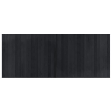 vidaXL Χαλί Ορθογώνιο Μαύρο 80x200cm Μπαμπού