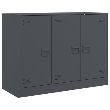 vidaXL Μπουφές Ανθρακί 99x39x73cm από Ατσάλι 1 τεμ.