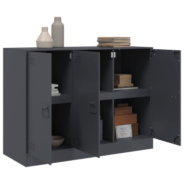 vidaXL Μπουφές Ανθρακί 99x39x73cm από Ατσάλι 1 τεμ.