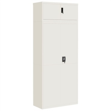 vidaXL Αρχειοθήκη Λευκή 90x40x220cm Ατσάλινη 2 τεμ.