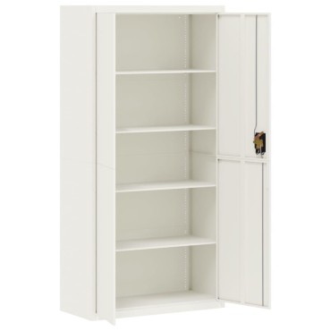 vidaXL Αρχειοθήκη Λευκή 90x40x220cm Ατσάλινη 2 τεμ.