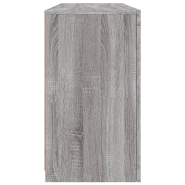 vidaXL Μπουφές με LED Γκρι Sonoma 142,5x37x67cm 1 τεμ.