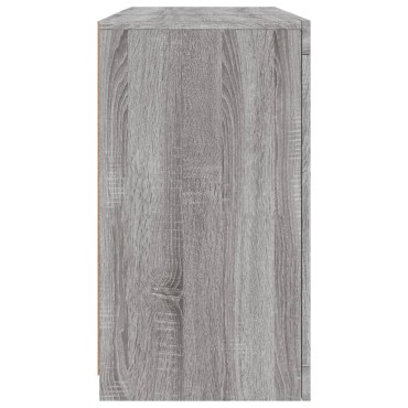 vidaXL Μπουφές με LED Γκρι Sonoma 123x37x67cm 1 τεμ.