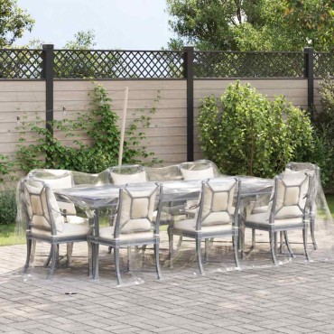 vidaXL Σαφής μουσαμάς με οπές 2x6 m PVC