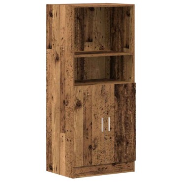 vidaXL Ντουλάπι Κουζίνας Όψη Παλαιού Ξύλου 57x41,5x131,5cm Επεξ. Ξύλο 1 τεμ.