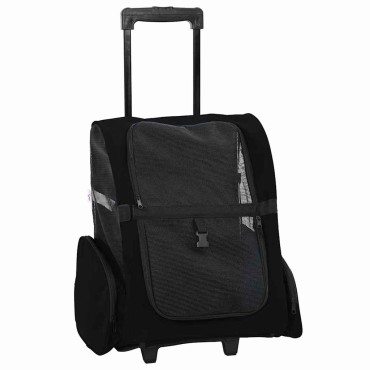 vidaXL Καρότσι Κατοικίδιων 3 σε 1 Μαύρο Ύφασμα Oxford 48x32x57 εκ.