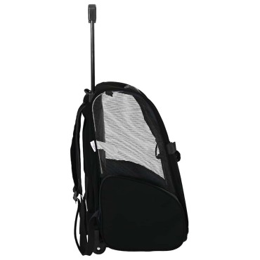 vidaXL Καρότσι Κατοικίδιων 3 σε 1 Μαύρο Ύφασμα Oxford 48x32x(57-106) εκ.