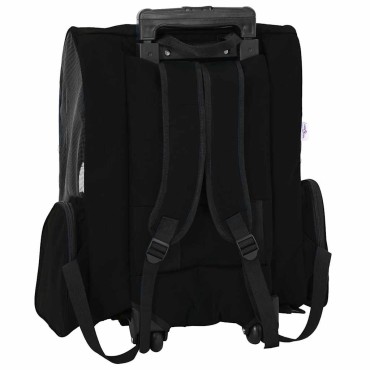 vidaXL Καρότσι Κατοικίδιων 3 σε 1 Μαύρο Ύφασμα Oxford 48x32x(57-106) εκ.