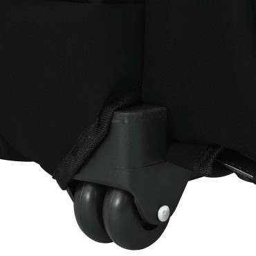 vidaXL Καρότσι Κατοικίδιων 3 σε 1 Μαύρο Ύφασμα Oxford 48x32x(57-106) εκ.