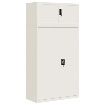 vidaXL Αρχειοθήκη Λευκή 90x40x180cm Ατσάλινη 2 τεμ.
