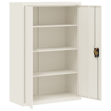 vidaXL Αρχειοθήκη Λευκή 90x40x180cm Ατσάλινη 2 τεμ.