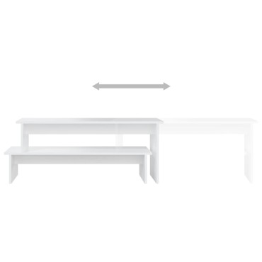 vidaXL Έπιπλο Τηλεόρασης Λευκό 180x30x43cm από Επεξ. Ξύλο
