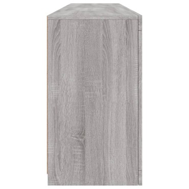vidaXL Μπουφές με LED Γκρι Sonoma 164x37x67cm 1 τεμ.