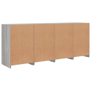 vidaXL Μπουφές με LED Γκρι Sonoma 164x37x67cm 1 τεμ.