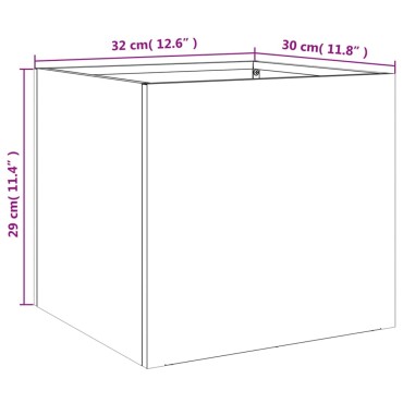 vidaXL Ζαρντινιέρες 2 τεμ. Ανθρακί 32x30x29εκ. από Χάλυβα
