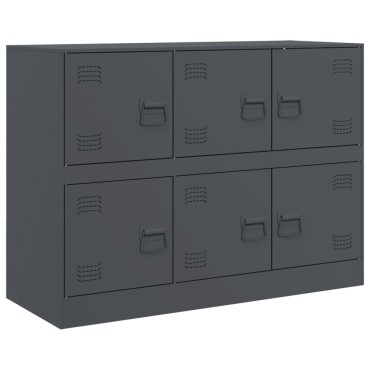 vidaXL Μπουφές Ανθρακί 99x39x73cm από Ατσάλι 1 τεμ.