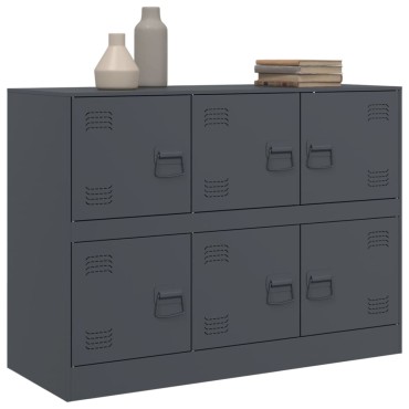 vidaXL Μπουφές Ανθρακί 99x39x73cm από Ατσάλι 1 τεμ.