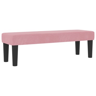 vidaXL Κρεβάτι με Ελατήριο και Στρώμα Ροζ 140x200 cm Βελουτέ