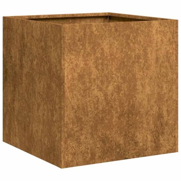 vidaXL Ζαρντινιέρα Σκουριασμένο 40x40x40εκ. Ατσάλι Σκληρυθέν στον Αέρα