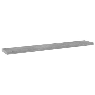vidaXL Ράφια Βιβλιοθήκης 4 τεμ. Γκρι Σκυροδ. 60x10x1,5cm Επεξ.Ξύλο