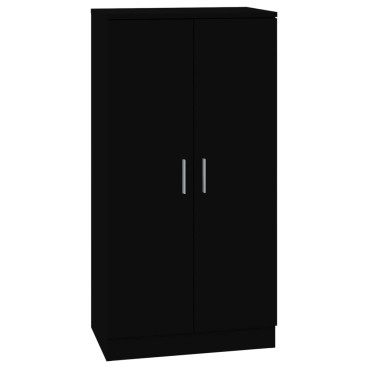 vidaXL Παπουτσοθήκη Μαύρη 55x35x108cm από Επεξεργασμένο Ξύλο