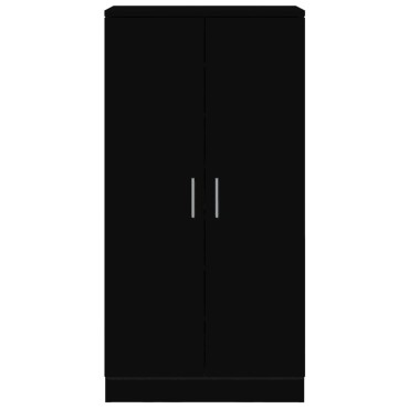 vidaXL Παπουτσοθήκη Μαύρη 55x35x108cm από Επεξεργασμένο Ξύλο