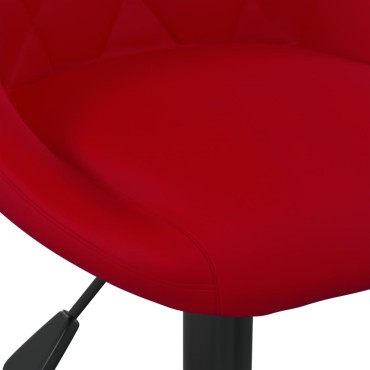 vidaXL Σκαμπό Μπαρ 2 τεμ. Μπορντό Βελούδινα 46x44x(82-103)cm