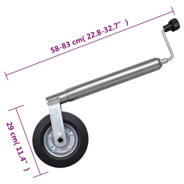 vidaXL Ποδαράκι Τρέιλερ με Σφιγκτήρα 48 χιλ. και Σφήνες Τροχών