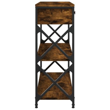 vidaXL Τραπέζι Κονσόλα Καπνιστή Δρυς 75x28x75cm Επεξεργ. Ξύλο 1 τεμ.