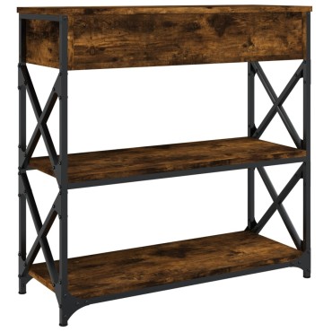 vidaXL Τραπέζι Κονσόλα Καπνιστή Δρυς 75x28x75cm Επεξεργ. Ξύλο 1 τεμ.