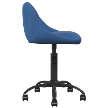 vidaXL Καρέκλα Γραφείου Μπλε Βελούδινη 44x46x(67,5-79)cm 1 τεμ.