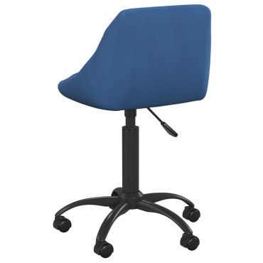vidaXL Καρέκλα Γραφείου Μπλε Βελούδινη 44x46x(67,5-79)cm 1 τεμ.