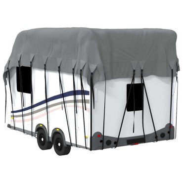 vidaXL Κάλυψη οροφής τροχόσπιτου Γκρι 500x300 cm Μη υφασμένο ύφασμα