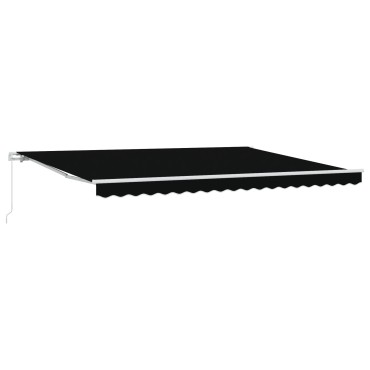 ανασυρόμενη τέντα vidaXL Μαύρη 450x350 cm