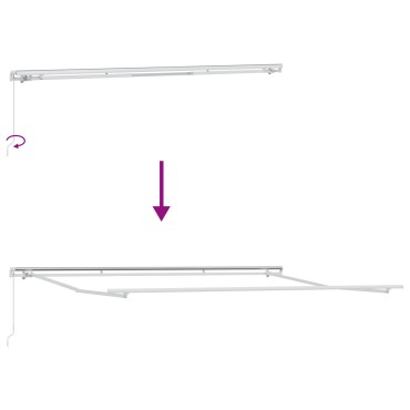 ανασυρόμενη τέντα vidaXL Μαύρη 450x350 cm