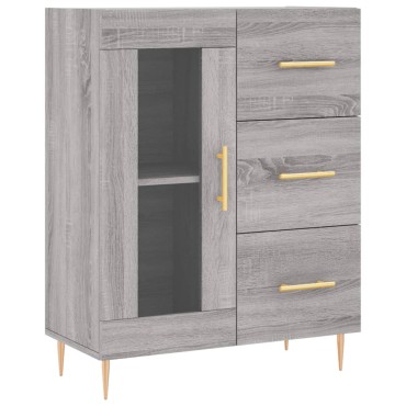 vidaXL Ντουλάπι Γκρι Sonoma 69,5x34x180cm Επεξεργασμένο Ξύλο 1 τεμ.
