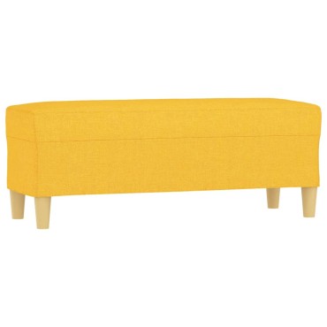 vidaXL Πάγκος Ανοιχτό Κίτρινο 100x35x41cm Υφασμάτινος 1 τεμ.