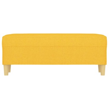 vidaXL Πάγκος Ανοιχτό Κίτρινο 100x35x41cm Υφασμάτινος 1 τεμ.