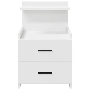 vidaXL Κομοδίνα 2 τεμ. με 2 Συρτάρια Λευκά 40x36,5x62cm