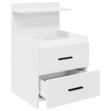 vidaXL Κομοδίνα 2 τεμ. με 2 Συρτάρια Λευκά 40x36,5x62cm